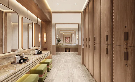 Gym Changing Area at Solaya by Meraas