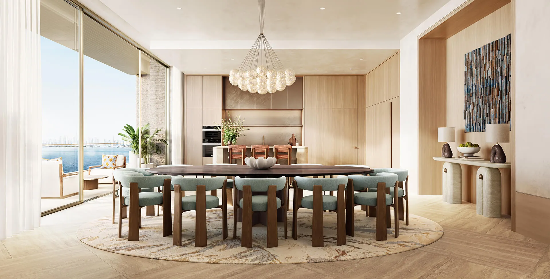5‑Bedroom | Kitchen & Dining at Solaya by Meraas